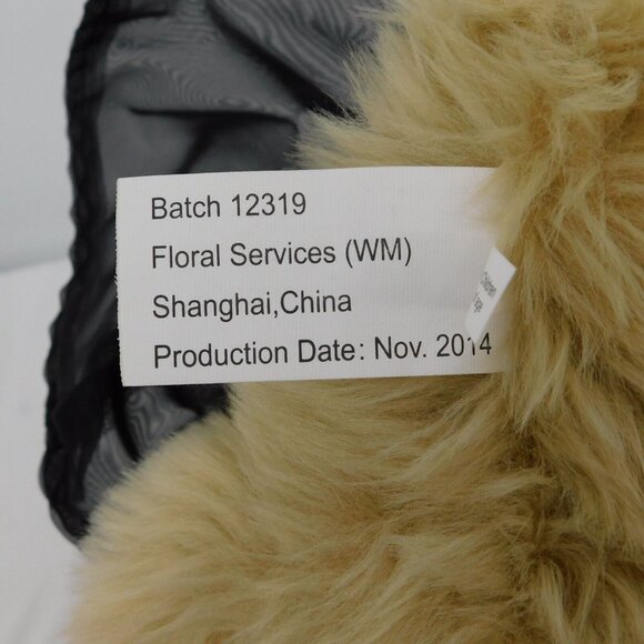 Floral Services Plush Vase Hugger Brown Teddy Bear 11" Black Dress Rhinestones - Picture 7 of 8